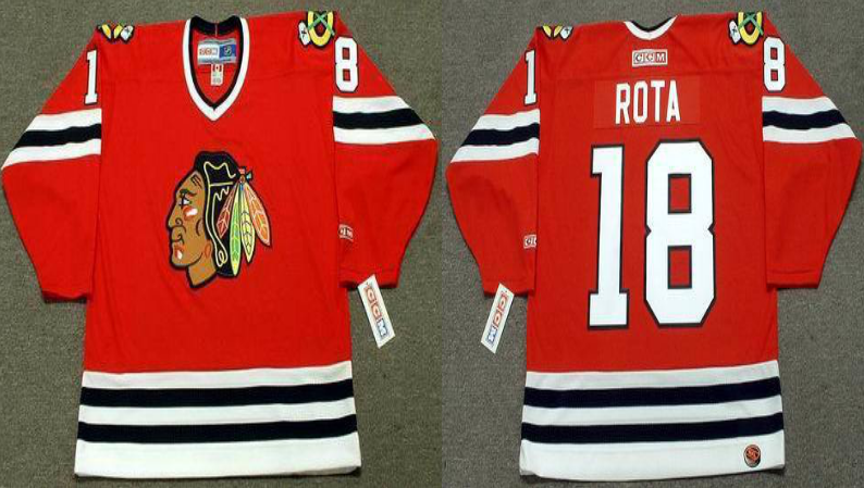 2019 Men Chicago Blackhawks #18 Rota red CCM NHL jerseys